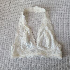Free People GALLOON LACE RACERBACK Beige BRALETTE Size XS